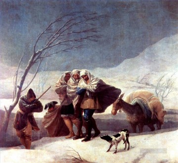 Francisco goya Painting - La tormenta de nieve Francisco de Goya